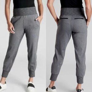 Athleta Venice Jogger Pants Women's Size Medium Gray Heathered Nylon Blend